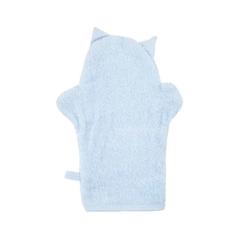 Zachte baby washhandschoen van katoen