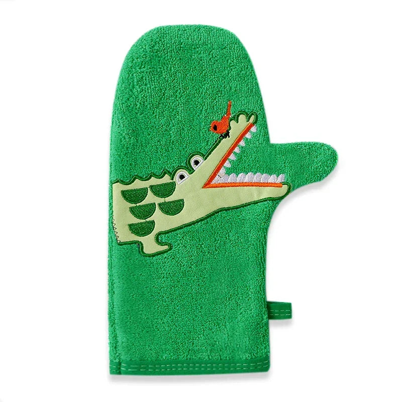 Zachte baby washhandschoen van katoen