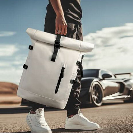 Rolltop waterdichte laptop rugzak