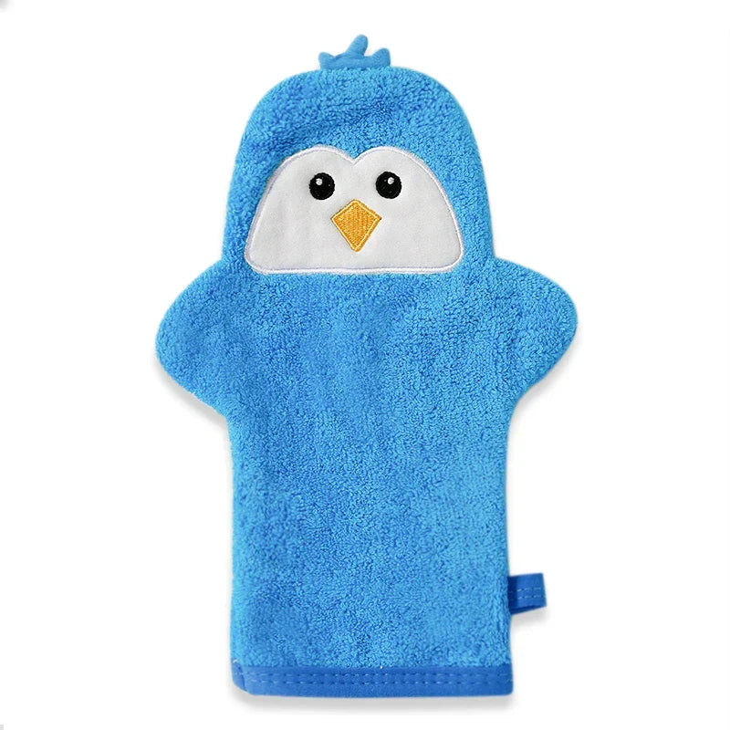 Zachte baby washhandschoen van katoen