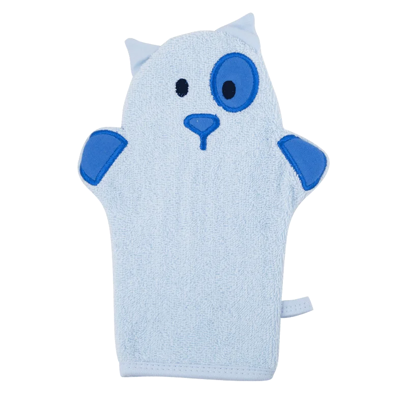 Zachte baby washhandschoen van katoen