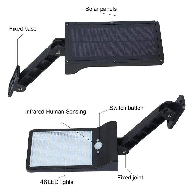 Solar LED-buitenlamp met bewegingssensor