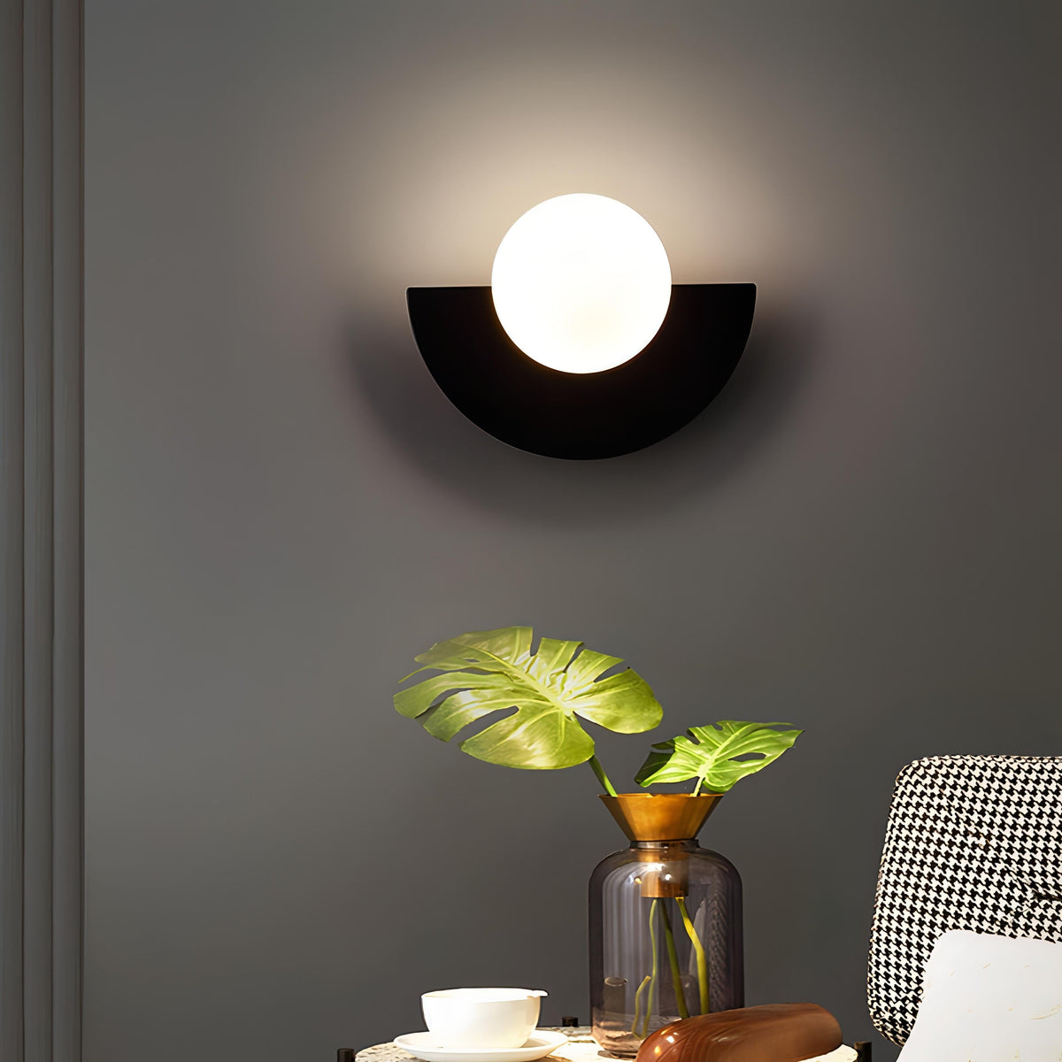 Halfronde Scandinavische LED Wandlamp
