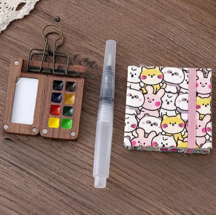 Mini Draagbare Aquarel Paletset