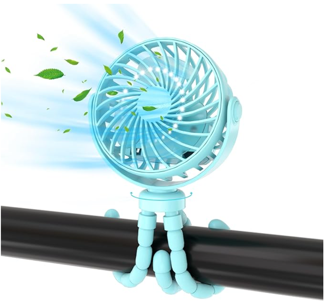 Draagbare kinderwagenventilator