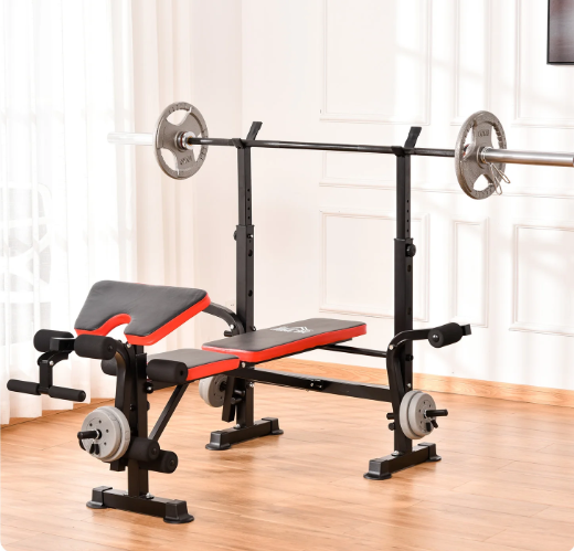 Verstelbare Fitnessbank Met Barsteun En Beenkrul
