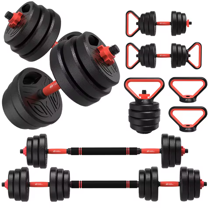 3-in-1 Verstelbare Dumbbell en Barbell Set 20 kg