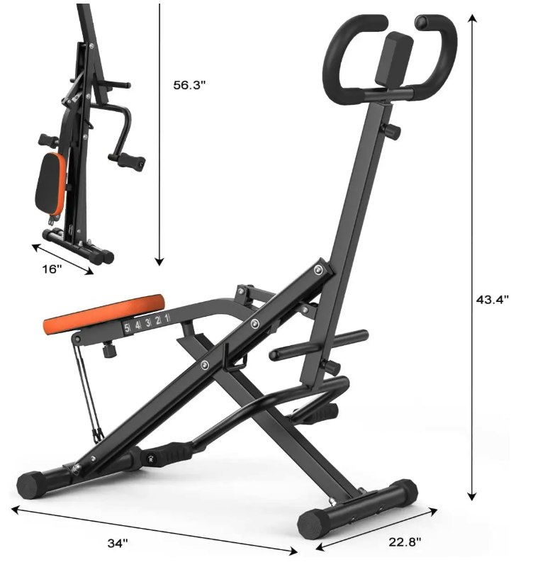 Opvouwbare Squat Machine met LCD Monitor