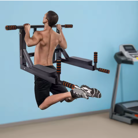 Multifunctioneel Wandmontage Pull-Up Bar Dip Station