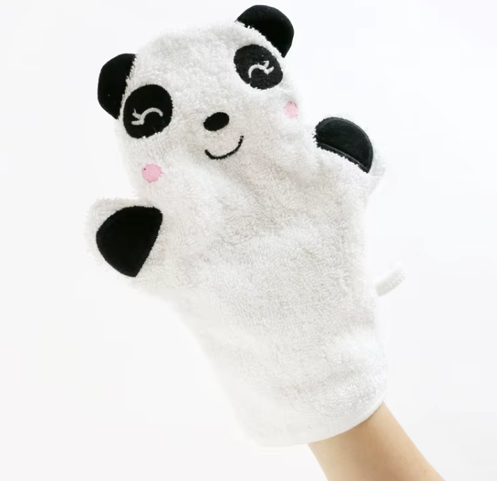 Zachte baby washhandschoen van katoen