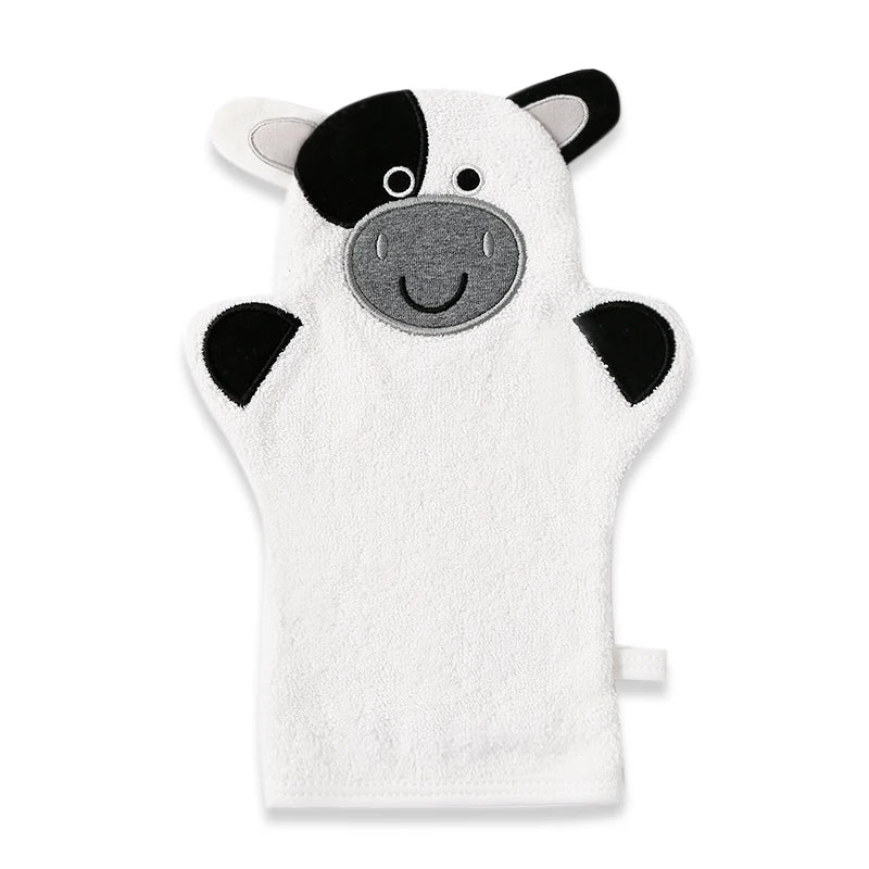 Zachte baby washhandschoen van katoen