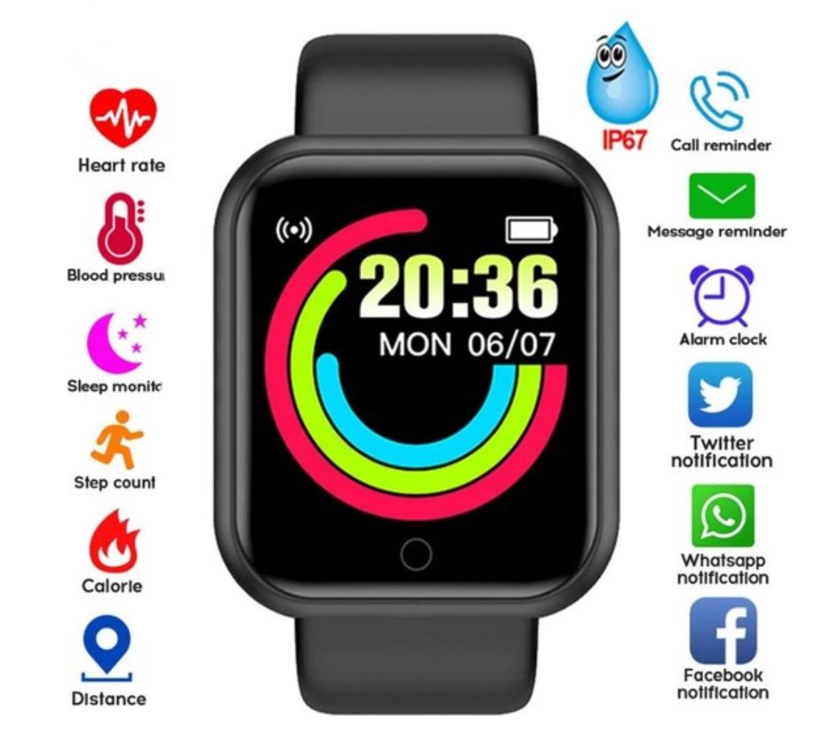 Smartwatch met Bluetooth - Hartslagmeter - Activity tracker