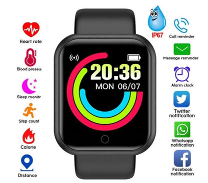 Smartwatch met Bluetooth - Hartslagmeter - Activity tracker