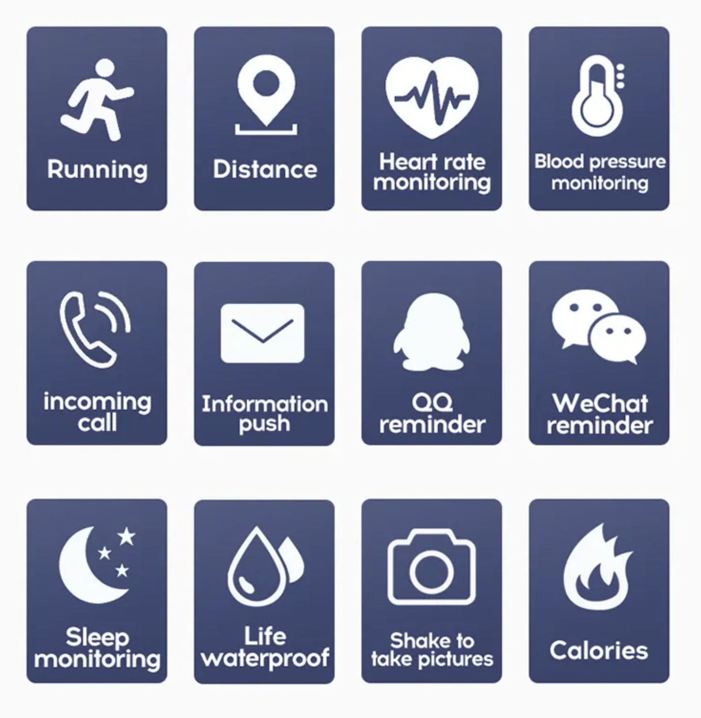 Smartwatch met Bluetooth - Hartslagmeter - Activity tracker
