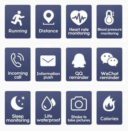 Smartwatch met Bluetooth - Hartslagmeter - Activity tracker