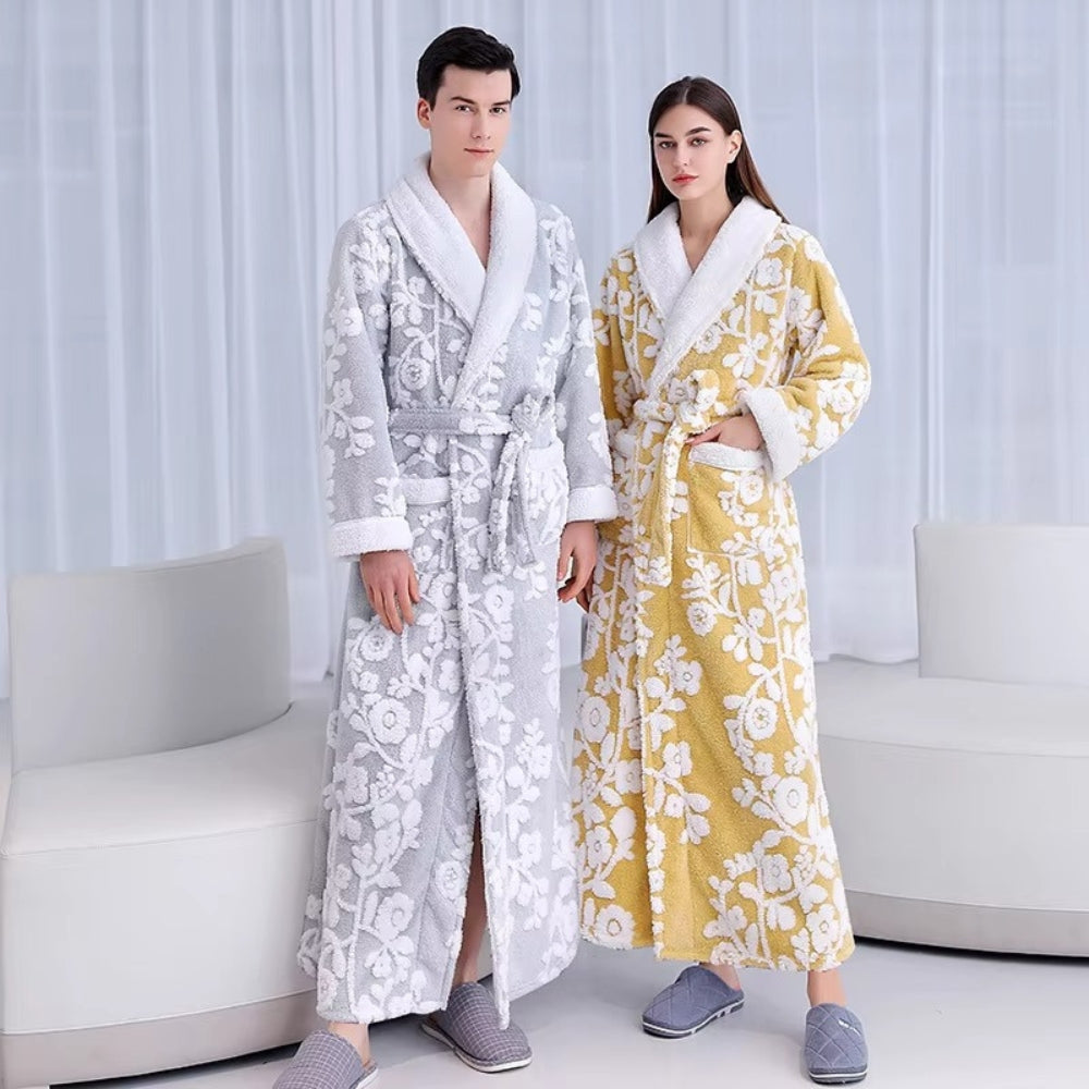 Elegante Jacquard Badjas met Dubbele Laag