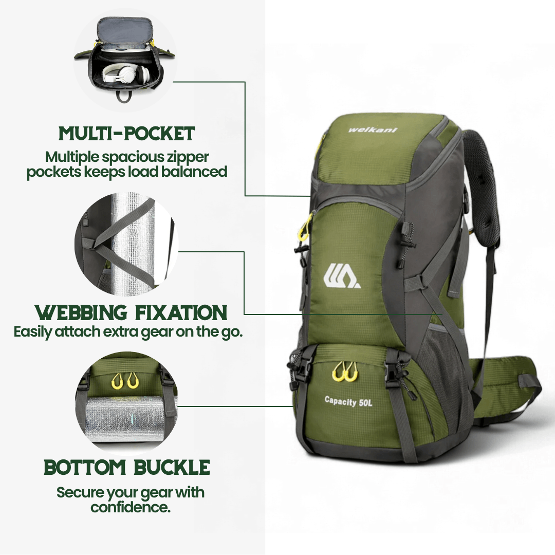 TrailPro 50L wandelrugzak met schoenenvak