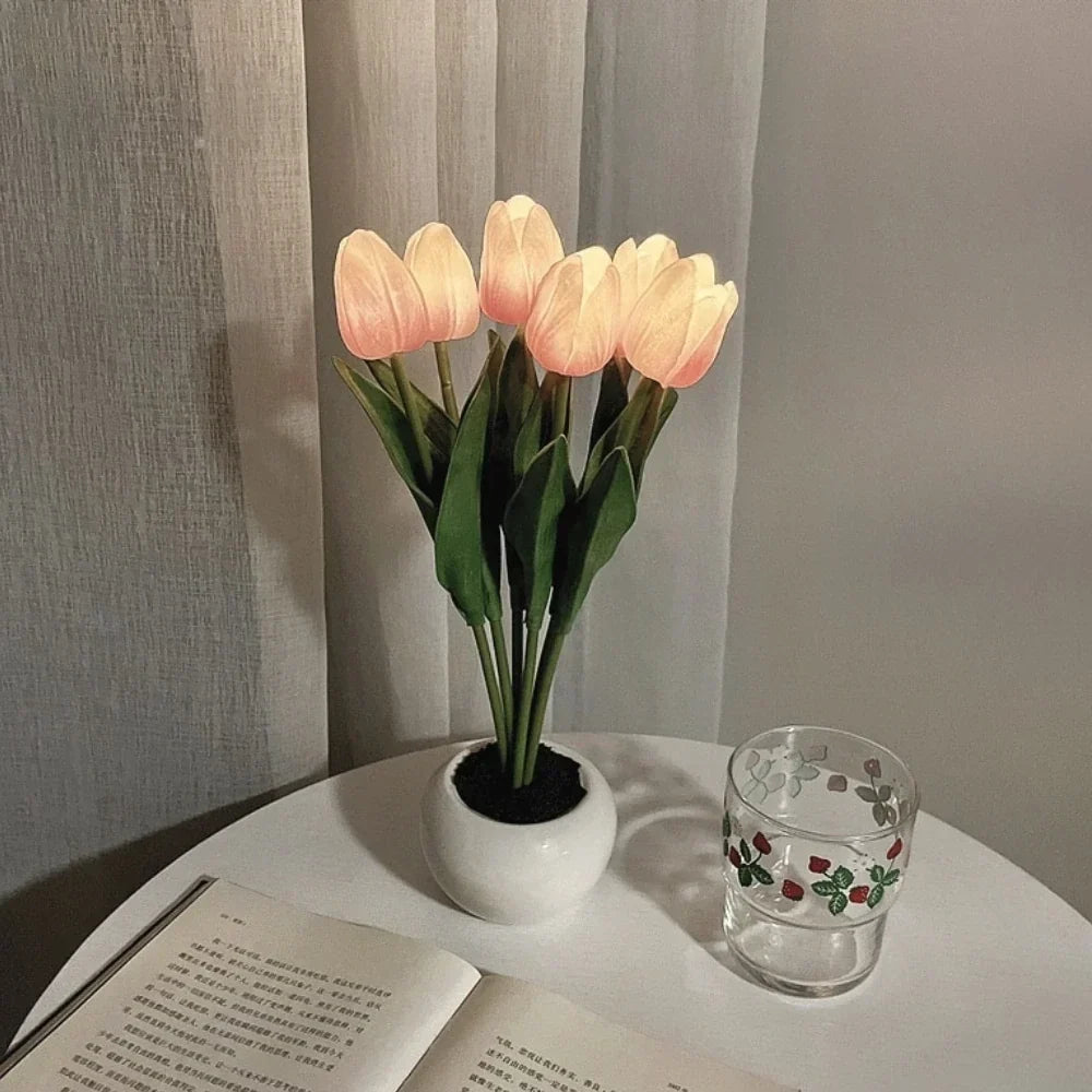 Tulpen Bloemlamp Met Warmwit Licht