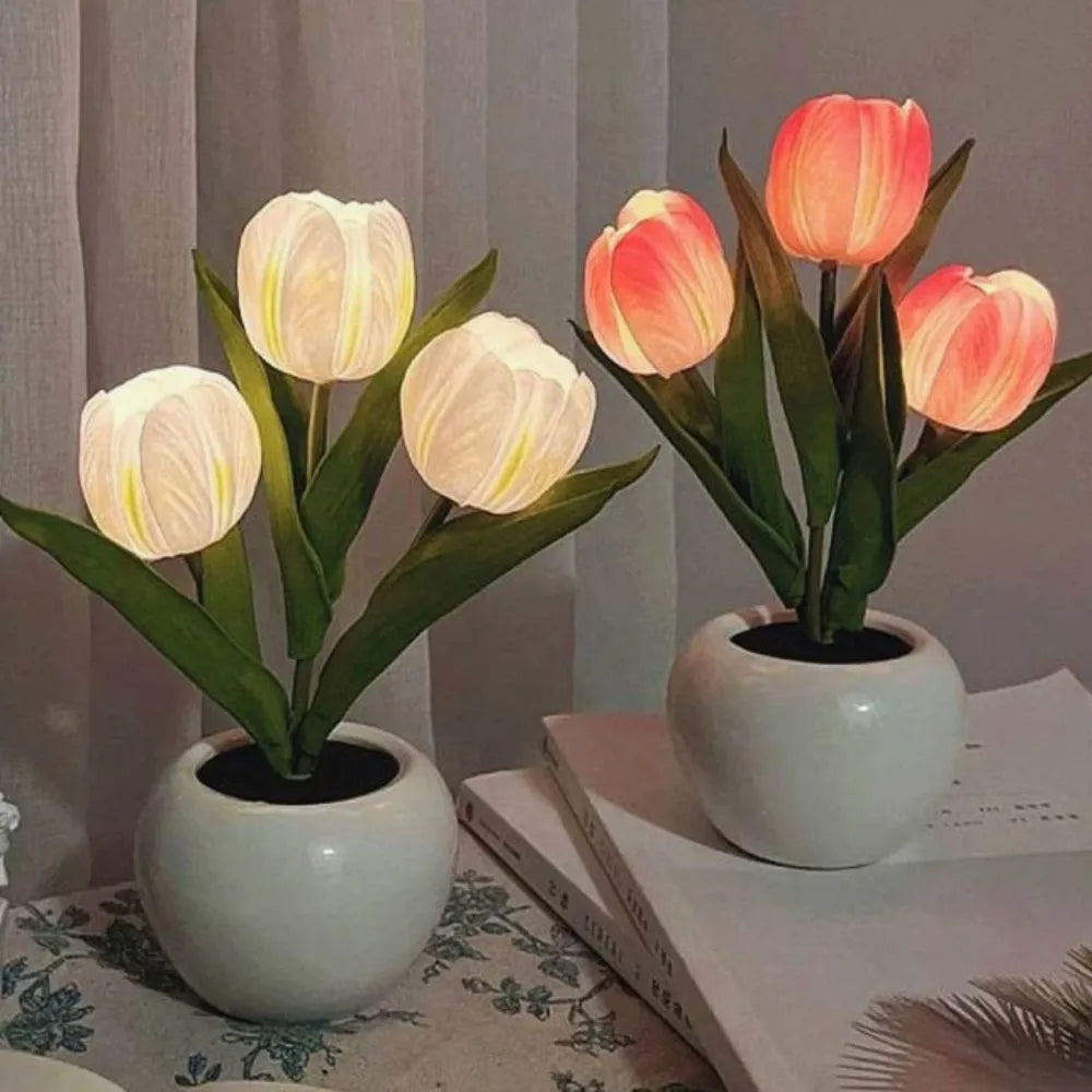 Tulpen Bloemlamp Met Warmwit Licht