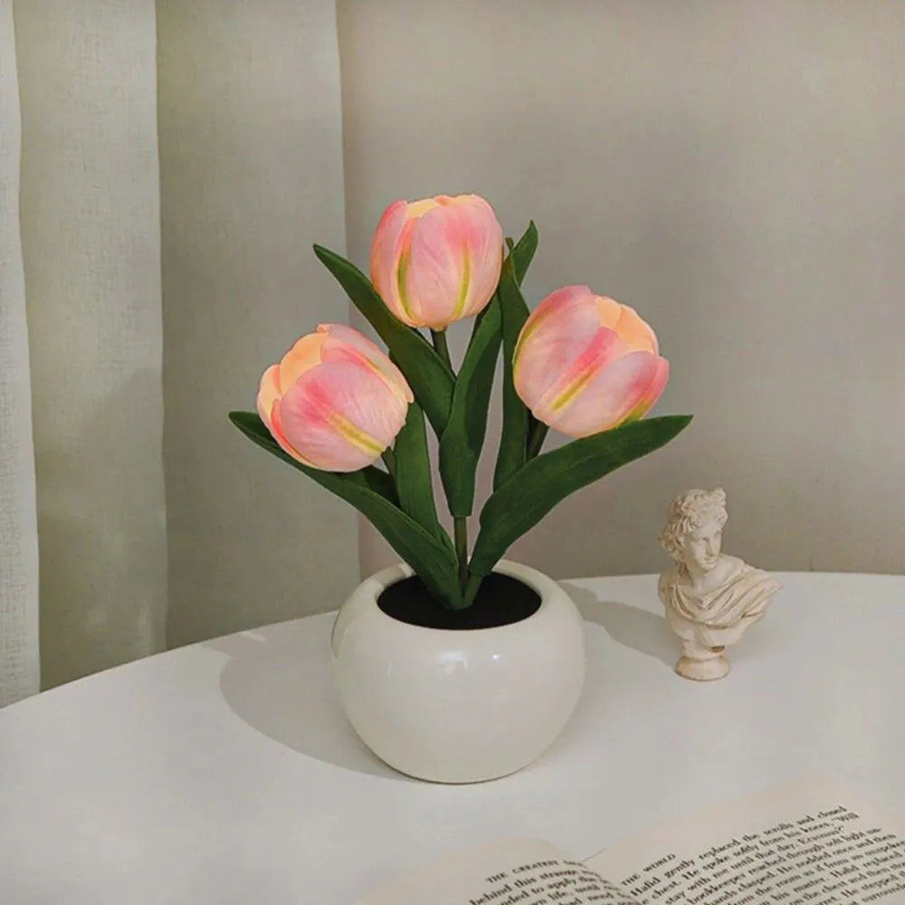 Tulpen Bloemlamp Met Warmwit Licht
