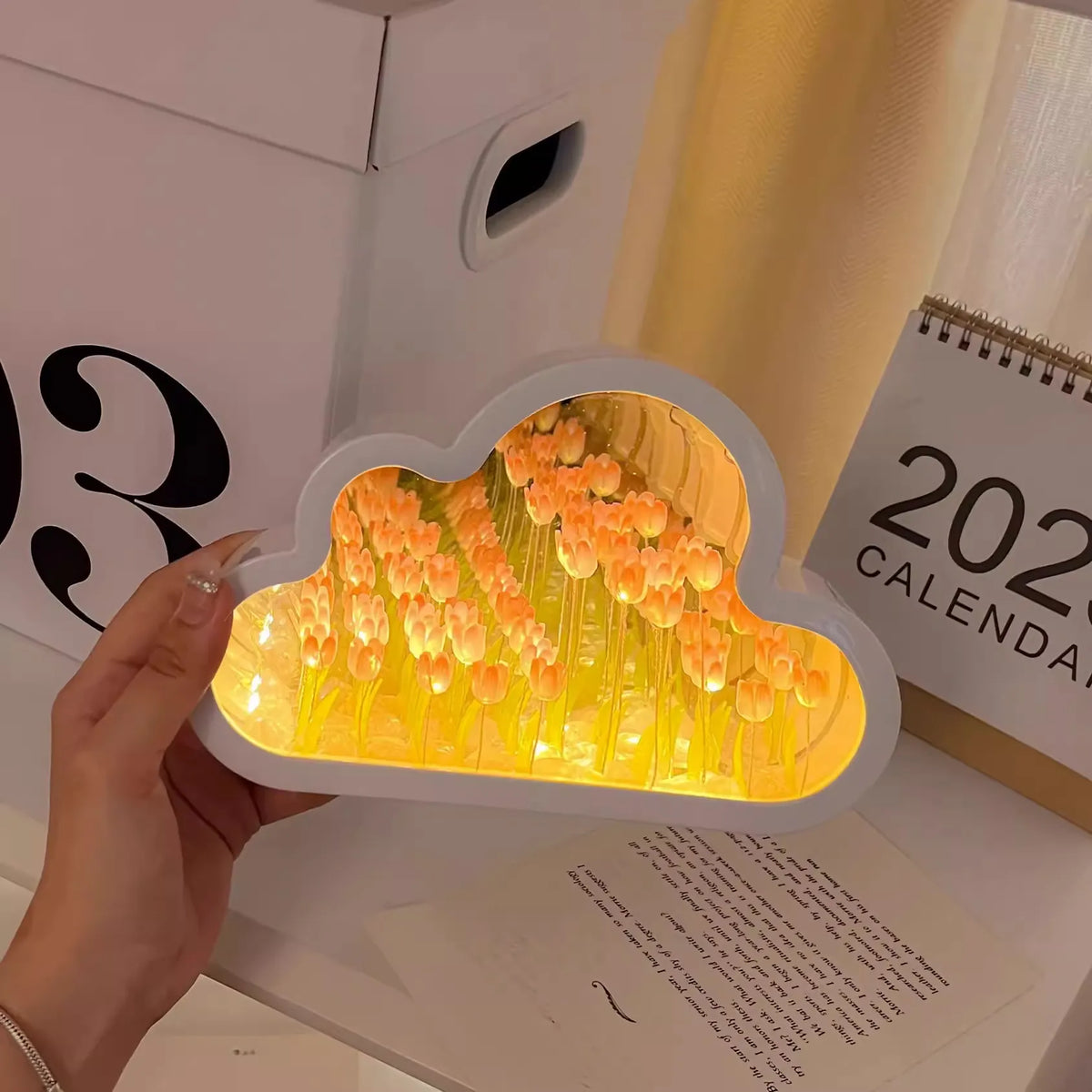 Tulpenboeket compacte nachtlamp