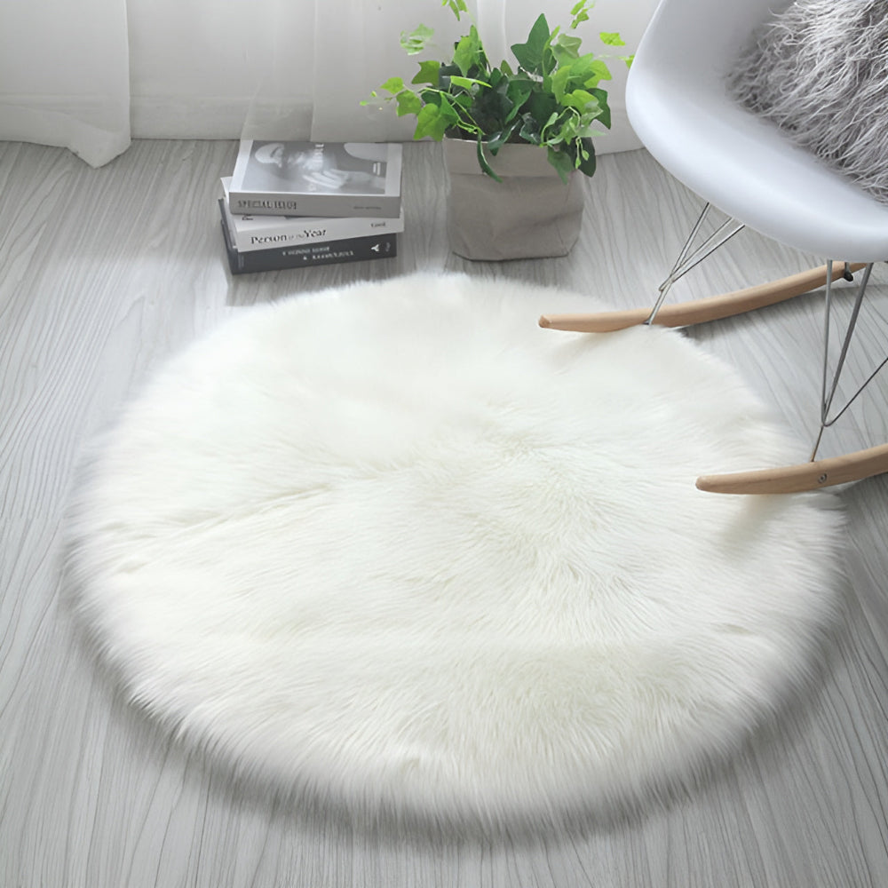 Wolky rond pluche vloerkleed