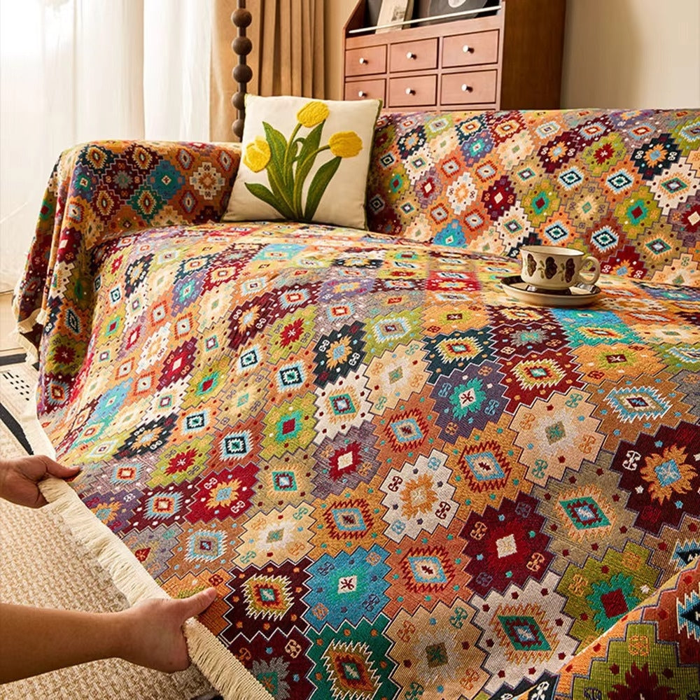 Kilim Geometrische Microvezel Bankhoes