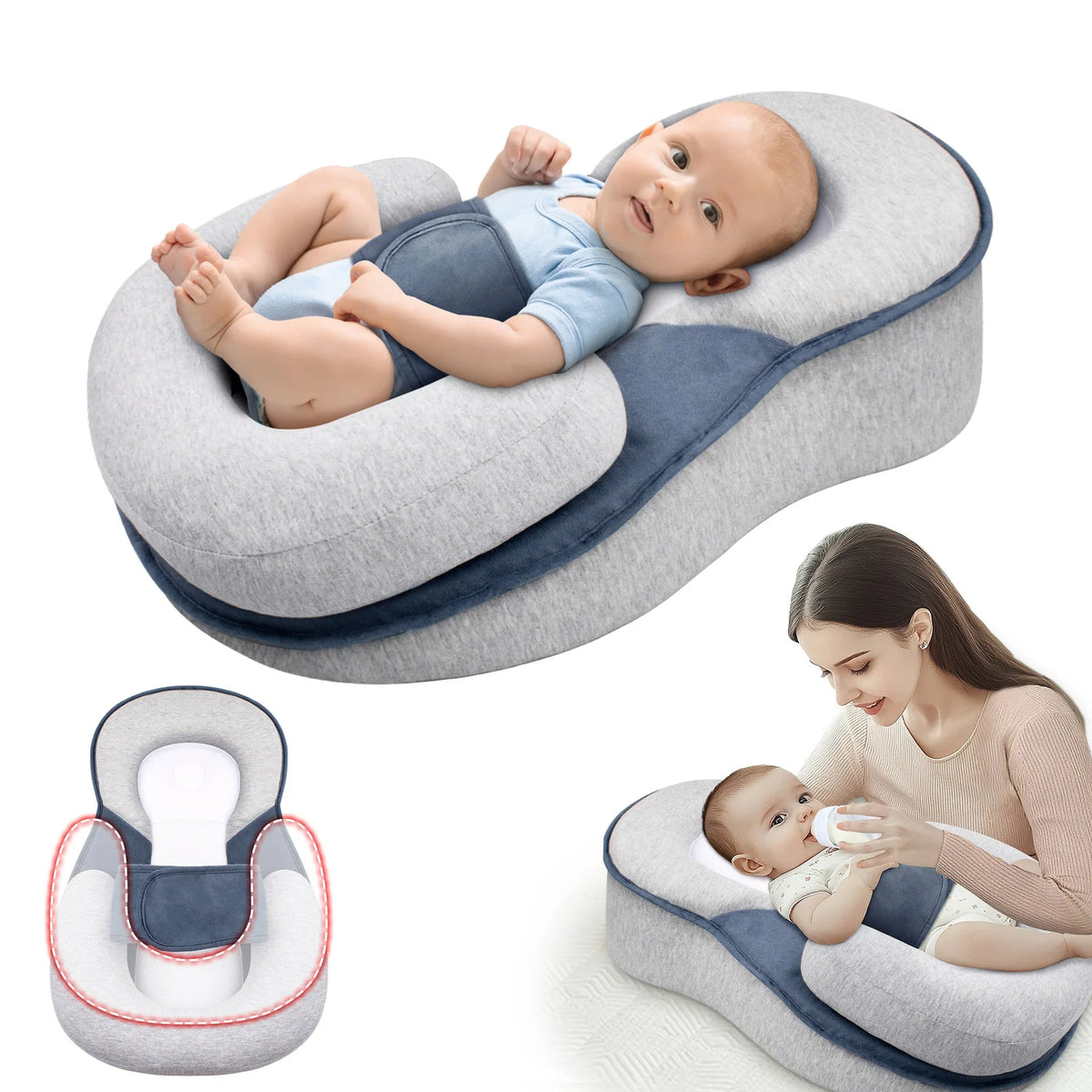 Anti-Reflux Verhoogde Baby Lounger