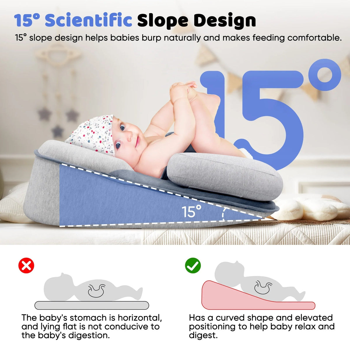 Anti-Reflux Verhoogde Baby Lounger