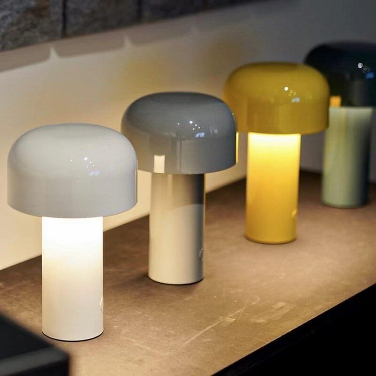 HaloGleam draadloze paddenstoel tafellamp