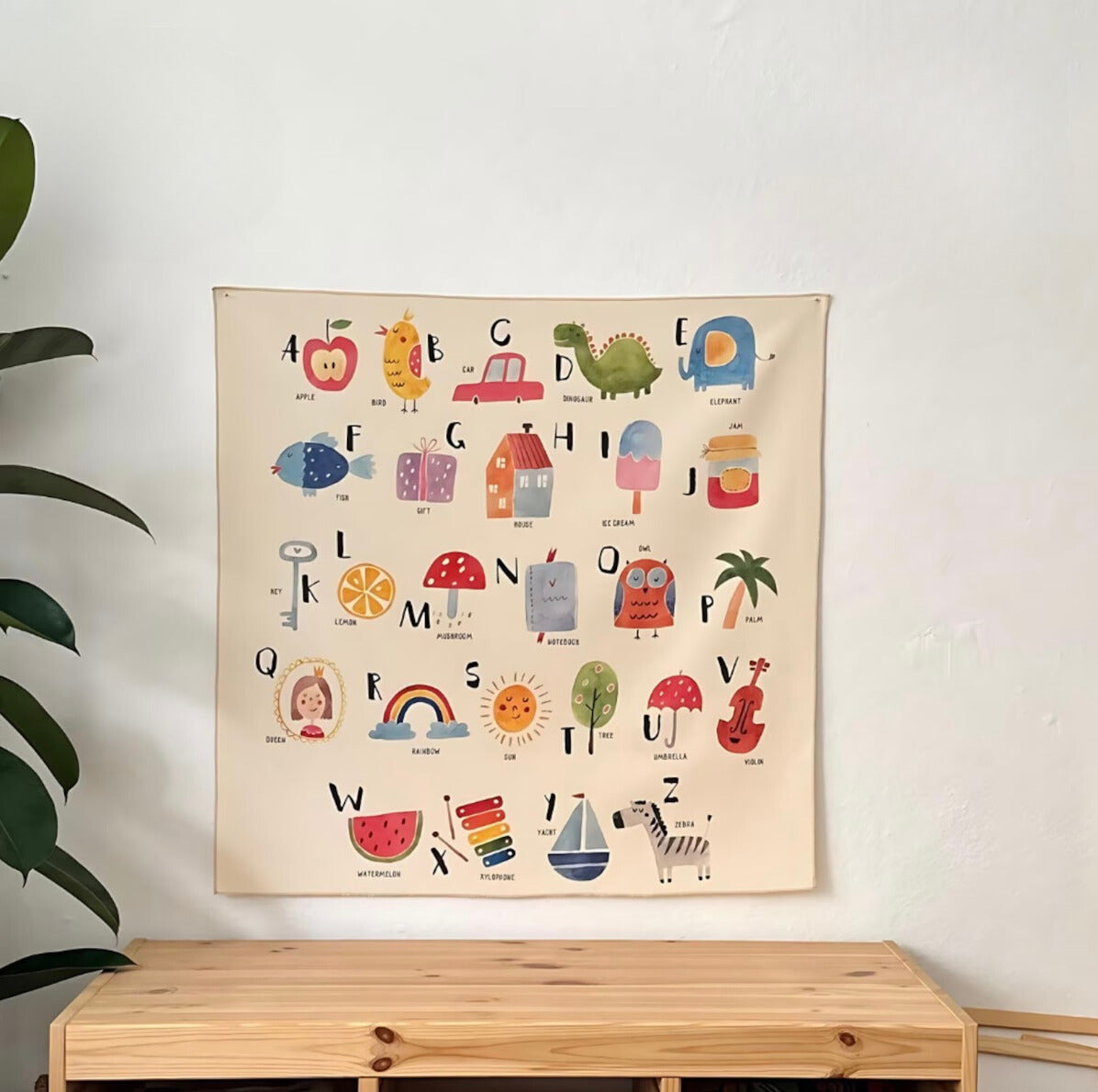 Stoffen educatieve kinderposter