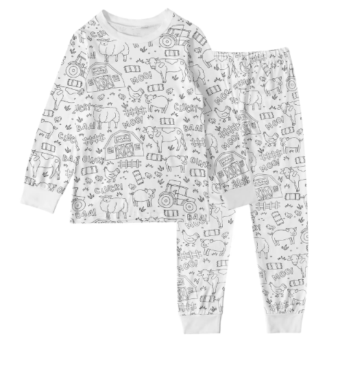 Inkleurbare Kinder Pyjama