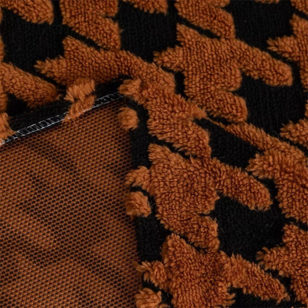 Houndstooth pluche bankhoes