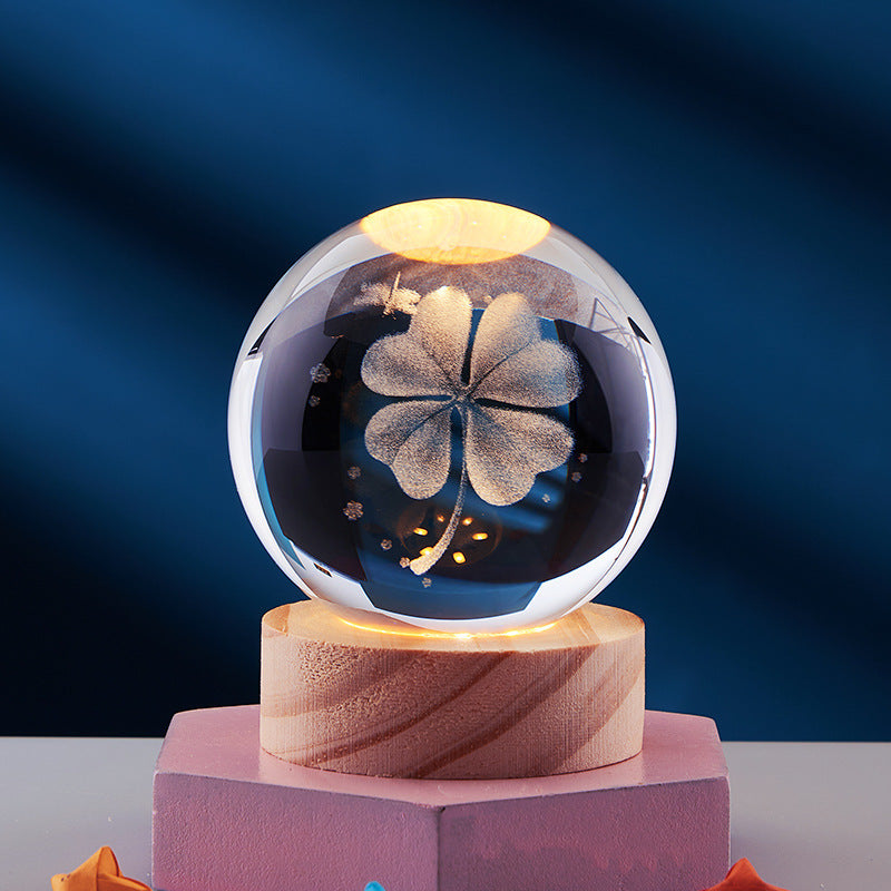 Kristallen Bol 3D Led-Nachtlamp