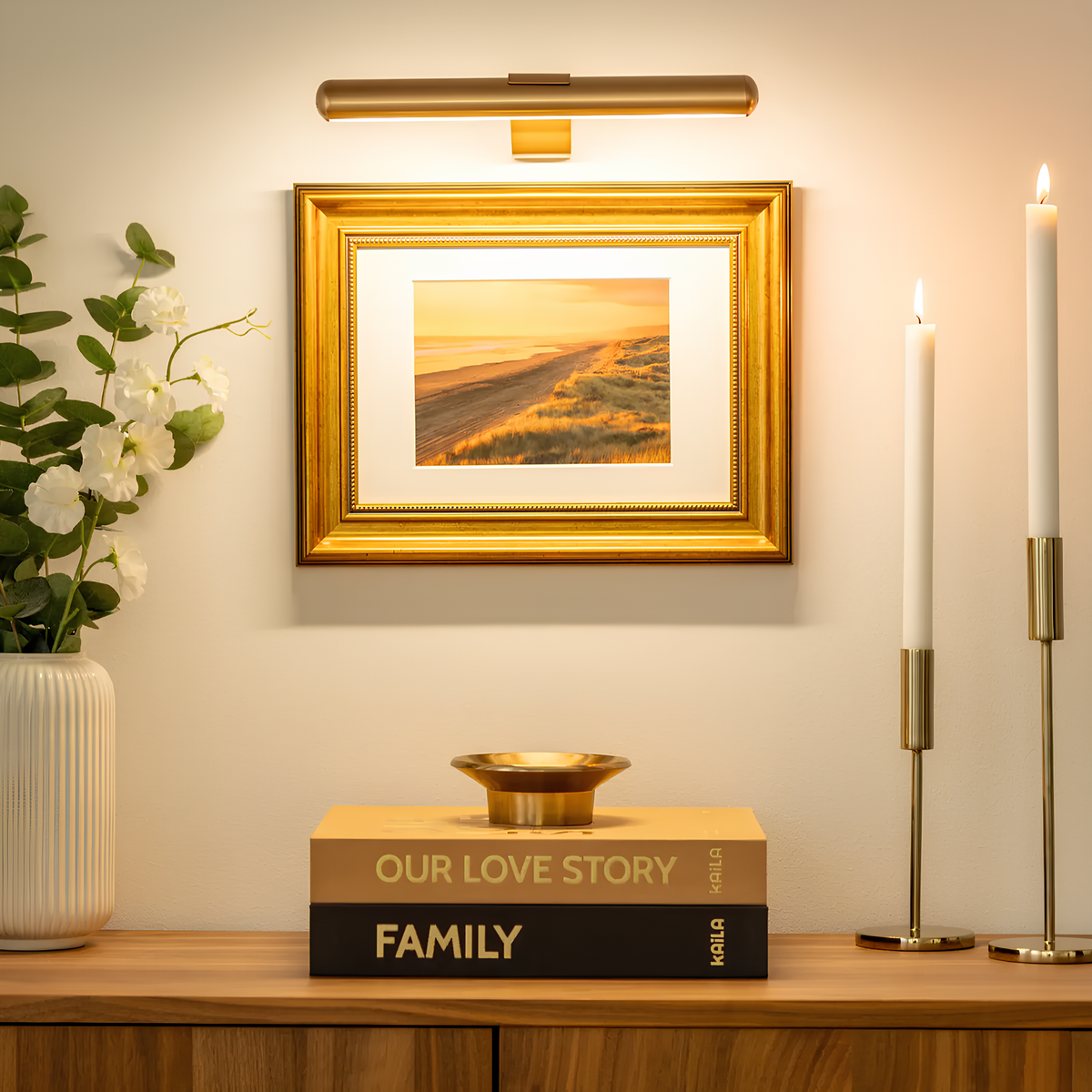 Draadloze LED-wandlamp dimbaar 360°