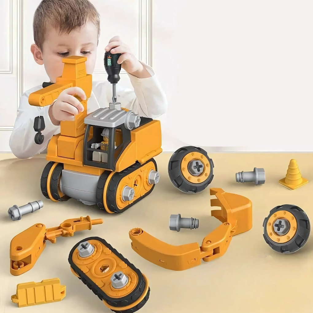 Bouwset voor Kinderen met Gereedschap Geel