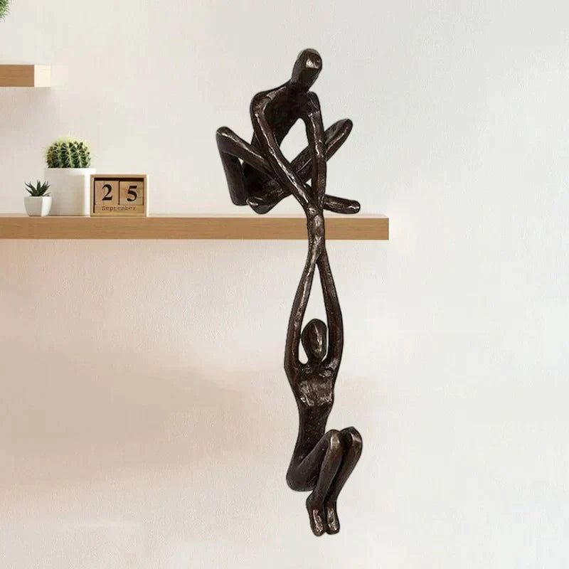 Koppel Yoga Beeld voor Plankdecoratie