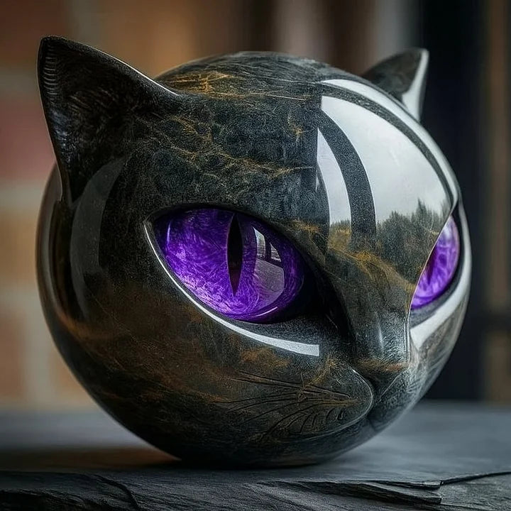 NoirCat Sculptuur zwarte kat hoofd