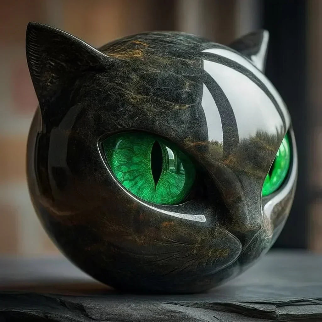 NoirCat Sculptuur zwarte kat hoofd