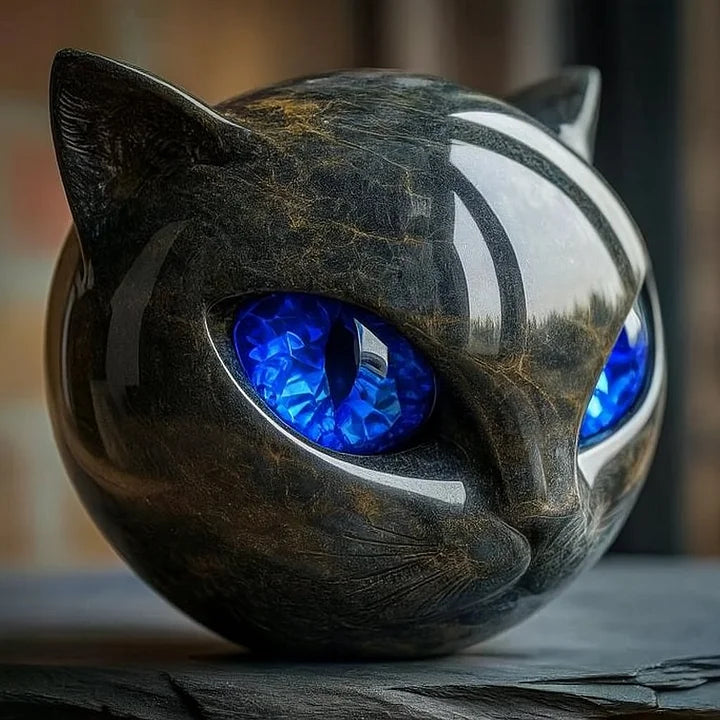 NoirCat Sculptuur zwarte kat hoofd