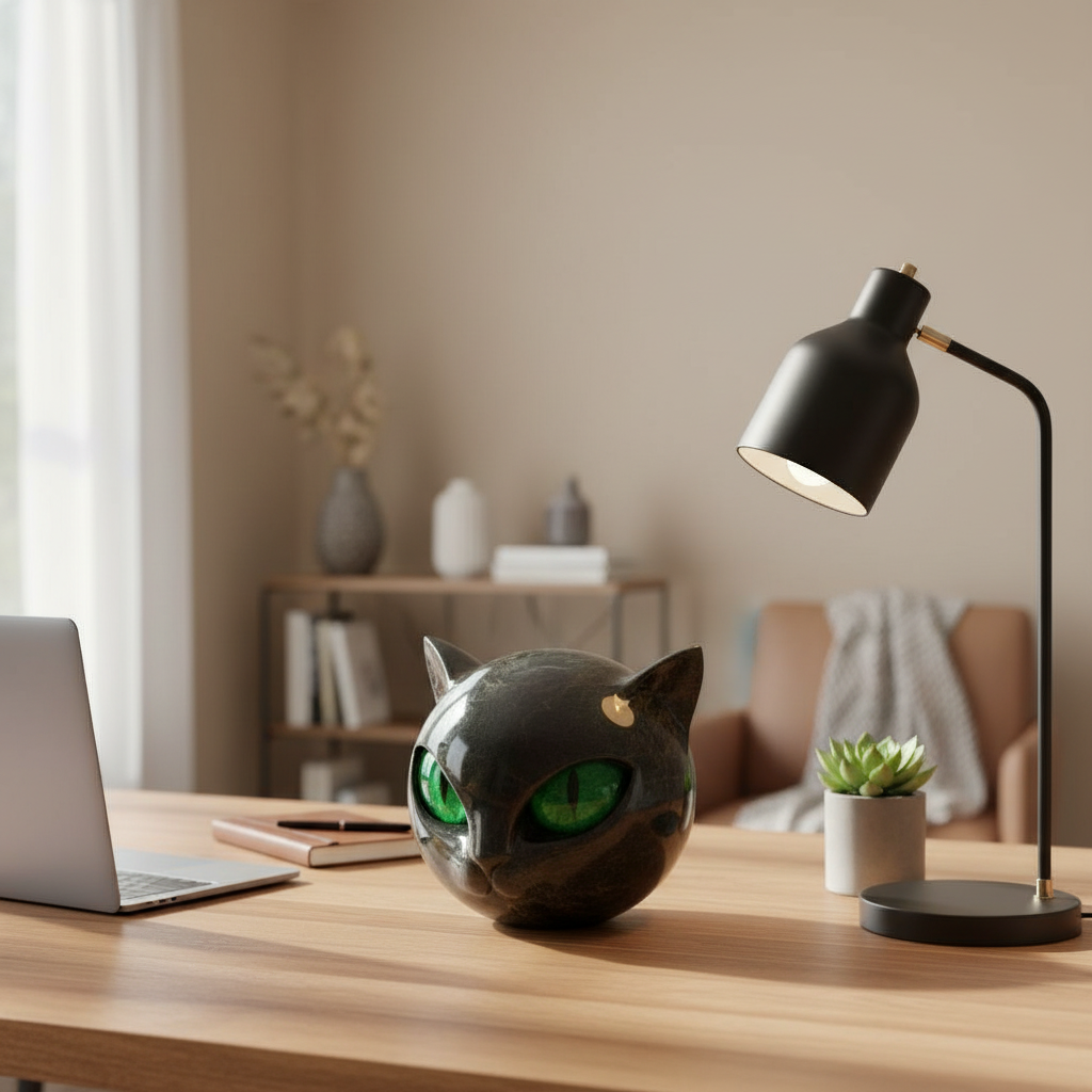 NoirCat Sculptuur zwarte kat hoofd