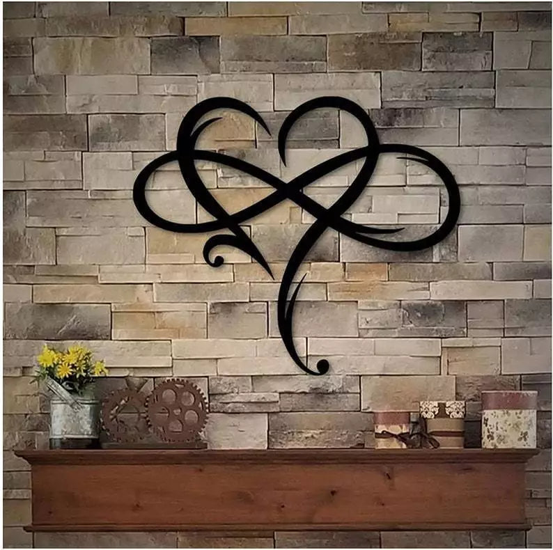 Oneindig Hart metalen wanddecoratie