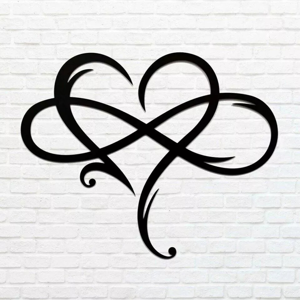 Oneindig Hart metalen wanddecoratie
