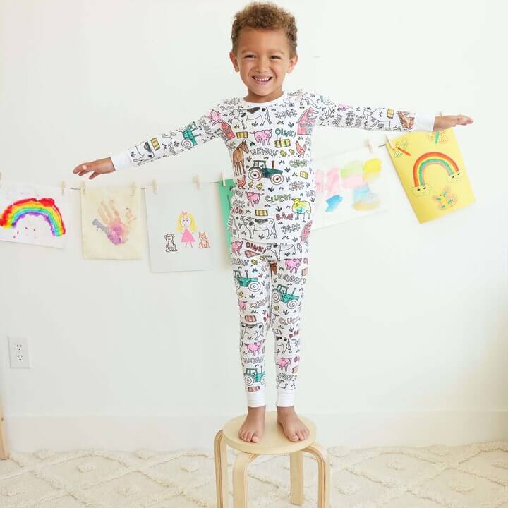 Inkleurbare Kinder Pyjama