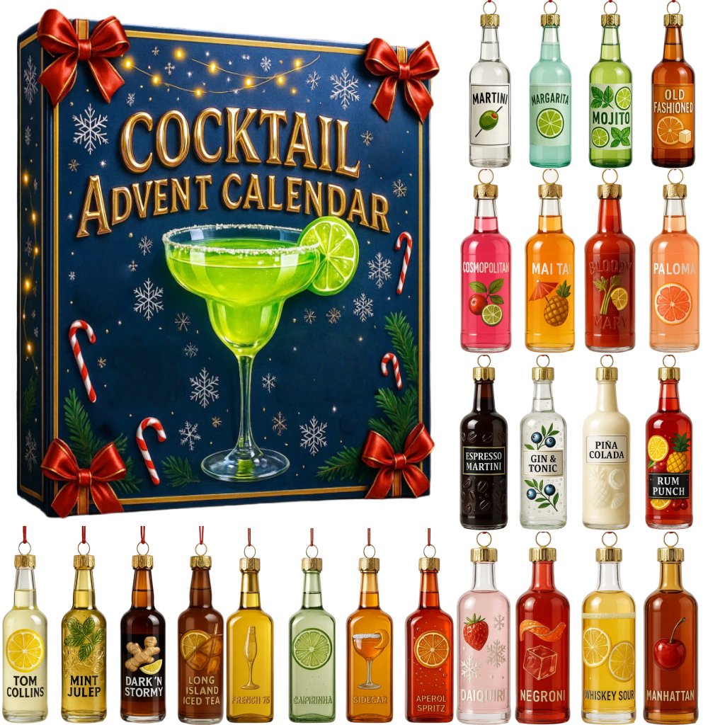 Feestelijke cocktail-adventskalender