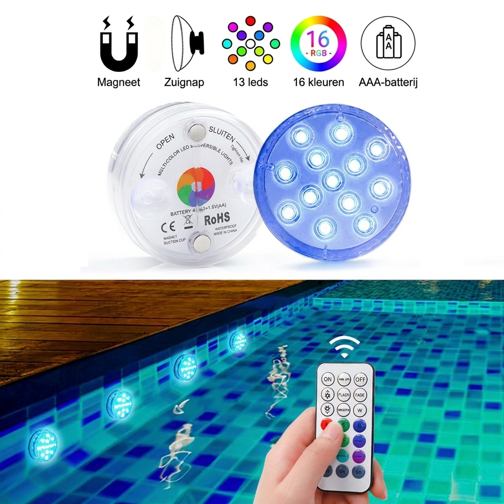 Waterdichte LED RGB zwembadlamp