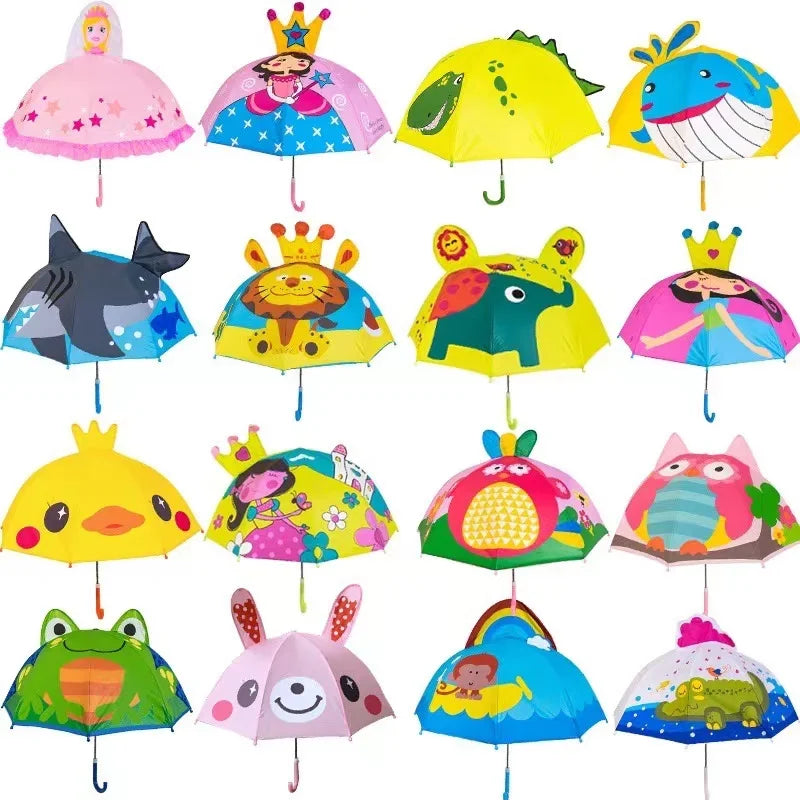 Kleurrijke kinderparaplu met dierenprint
