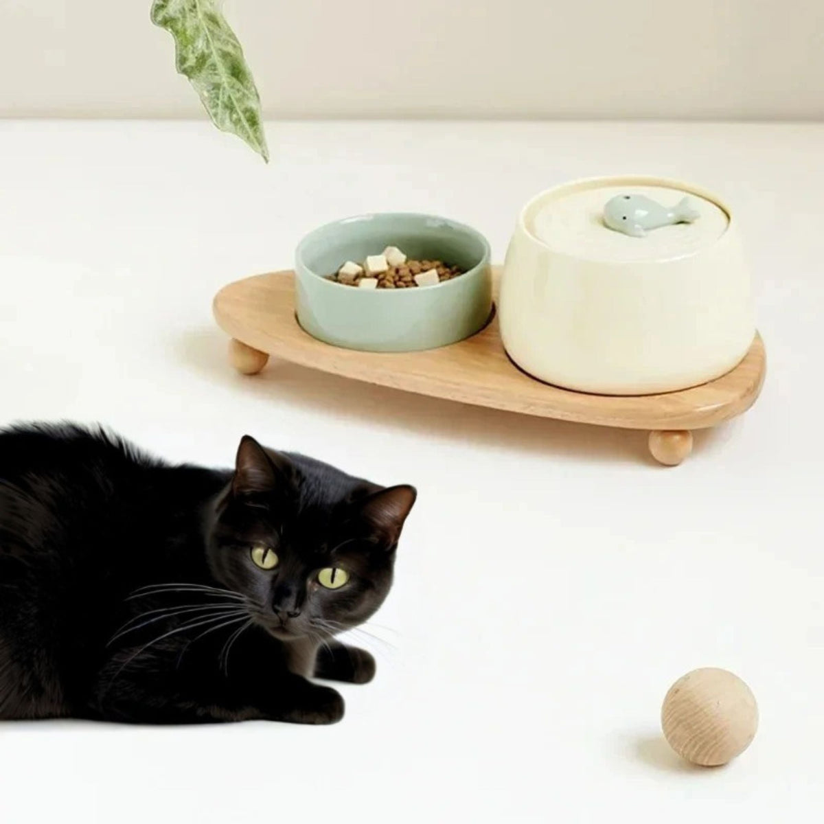 Keramische drinkfontein voor katten