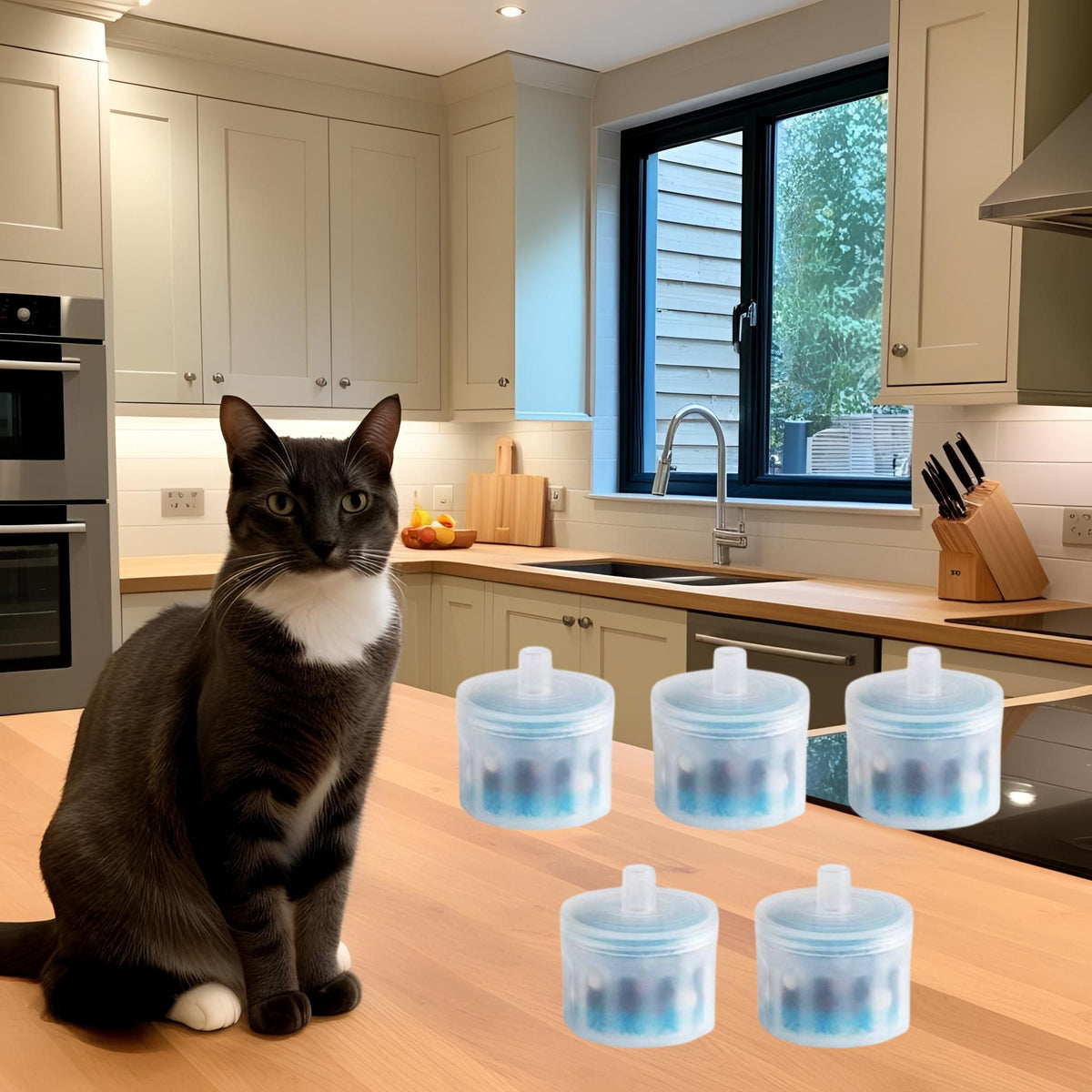 Keramische drinkfontein voor katten