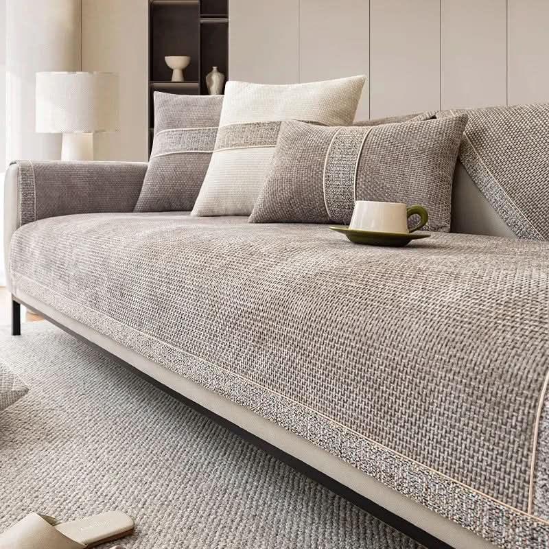 Antislip Sofahoes met Linnenlook